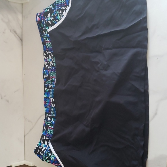 EVALESS Printed Two Piece Swimsuit Zipper Tankini Swimsuit with Skirt 3X NWOT - Picture 9 of 12